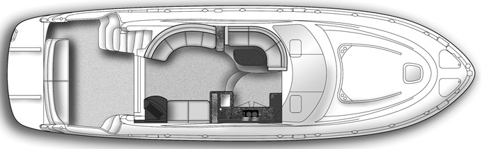 Sea Ray Yachts 500-520 Sedan Bridge floor plan