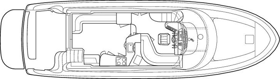 Sea Ray Yachts 540 Cockpit Motor Yacht floor plan