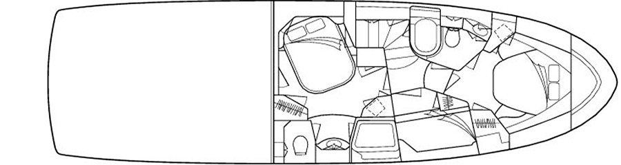 Sea Ray Yachts 540 Cockpit Motor Yacht floor plan