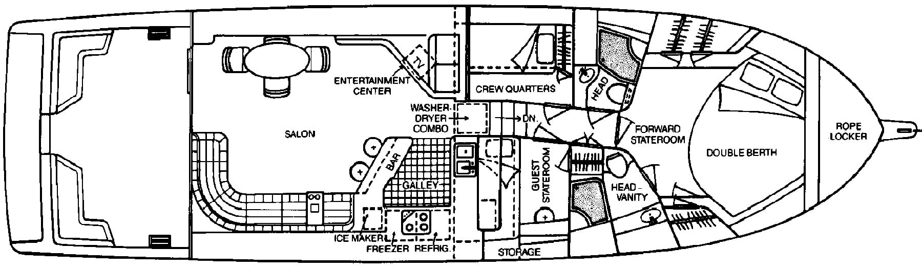 Sea Ray Yachts 550 Sedan Bridge floor plan
