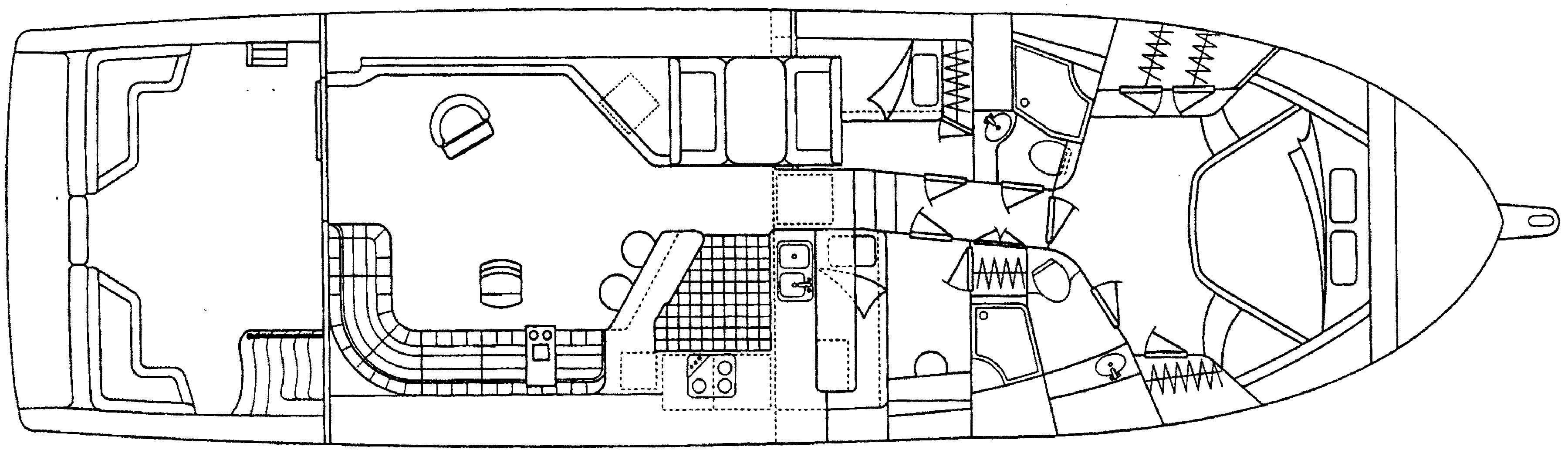 Sea Ray Yachts 550 Sedan Bridge floor plan