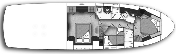 Sea Ray Yachts 550-580 Sedan Bridge floor plan
