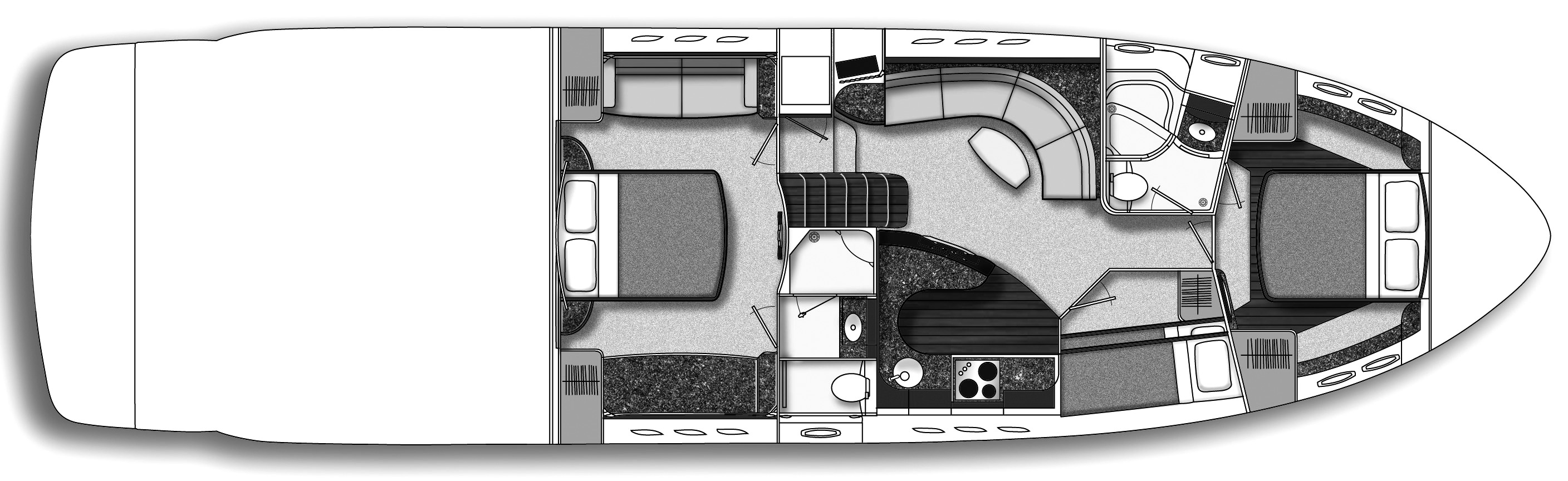Sea Ray Yachts 60 Sundancer; 610 Sundancer floor plan