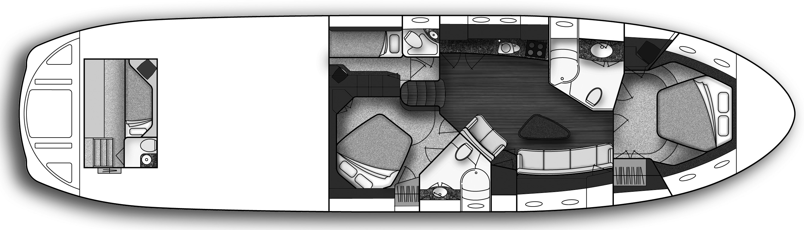 Sea Ray Yachts 680 Sun Sport floor plan