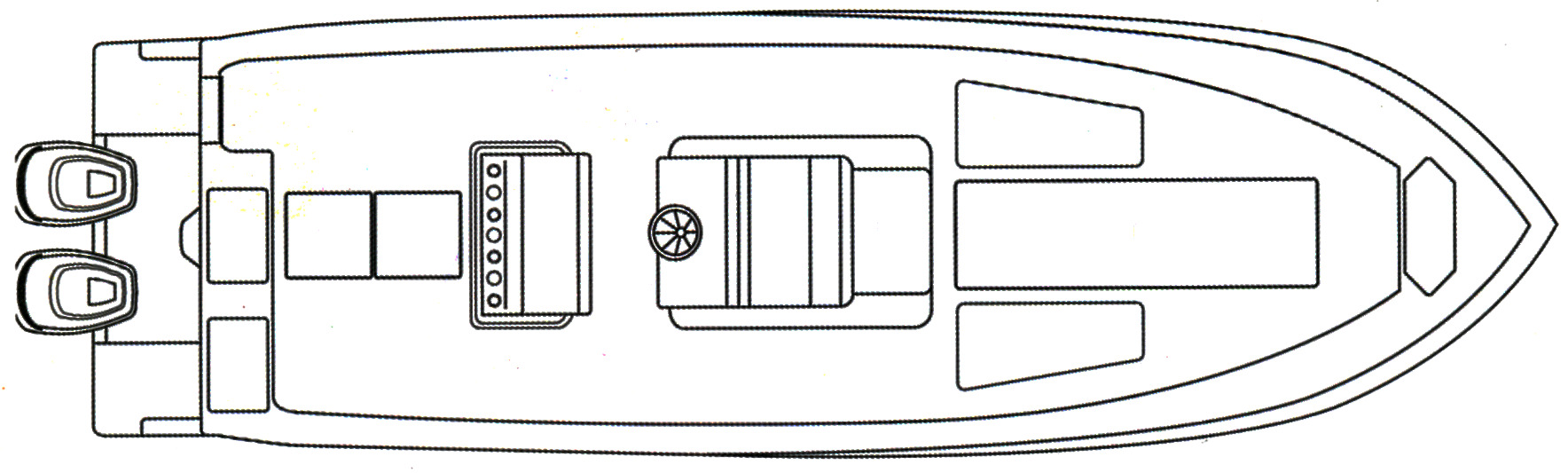 SeaVee 290 Open floor plan