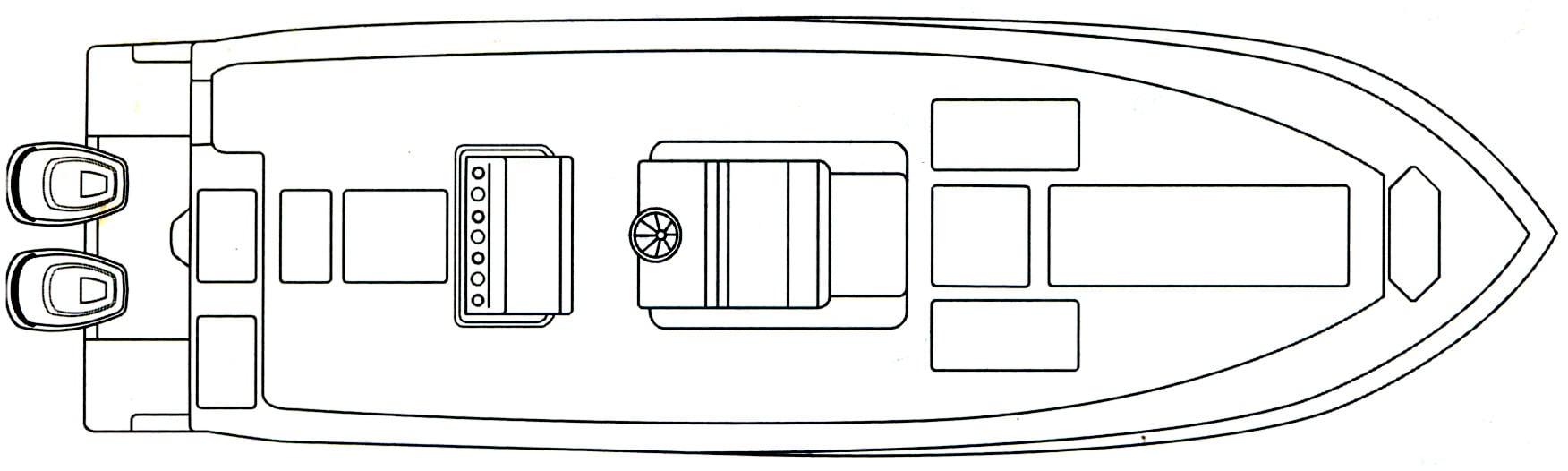 SeaVee 320 Open floor plan