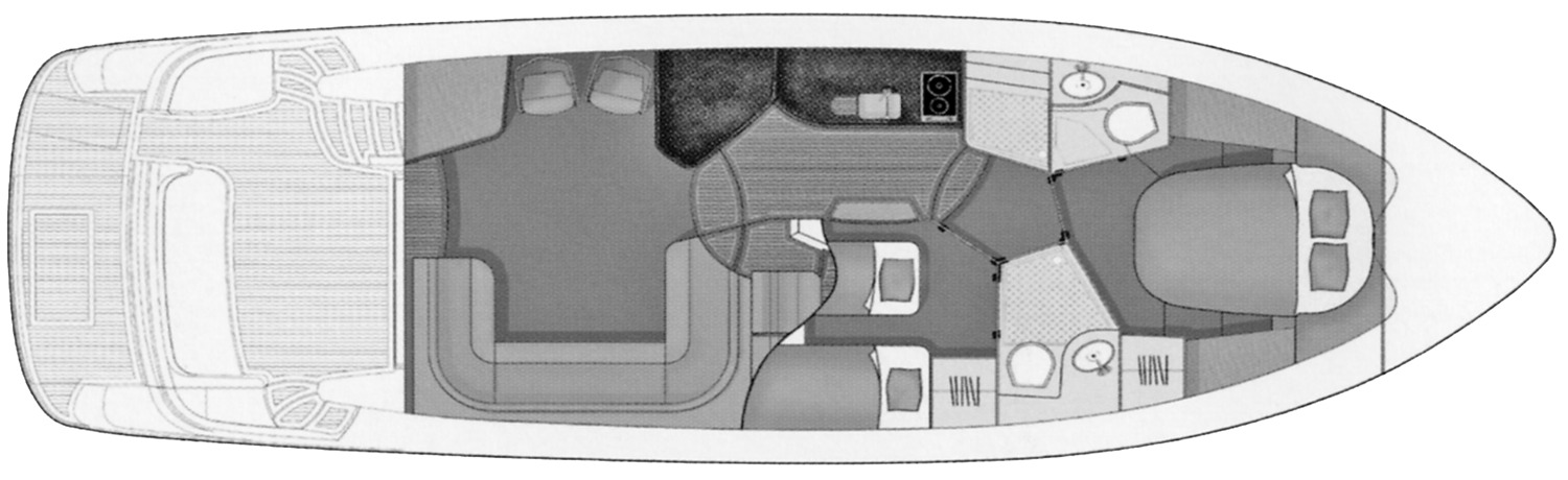 Sealine Yachts F42-5 Flybridge floor plan