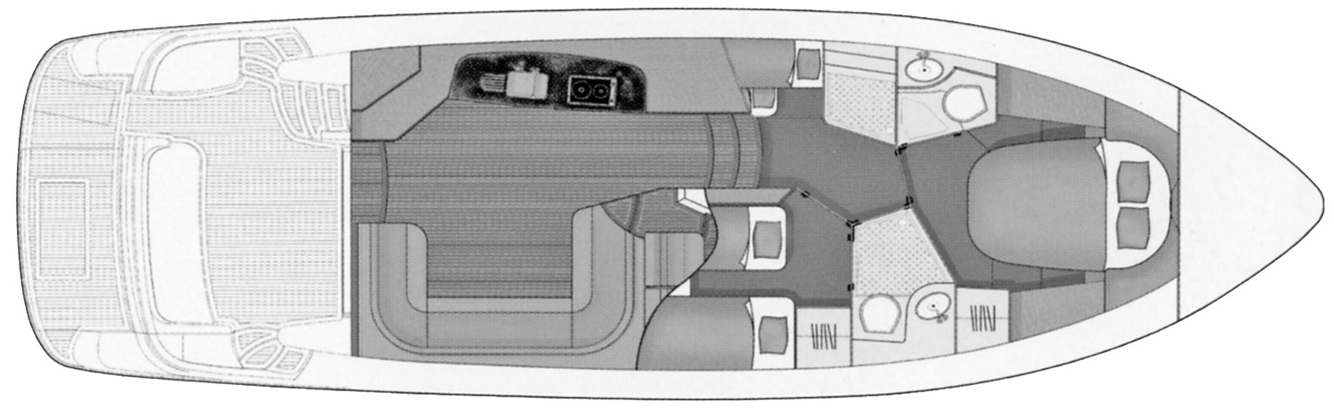 Sealine Yachts F42-5 Flybridge floor plan