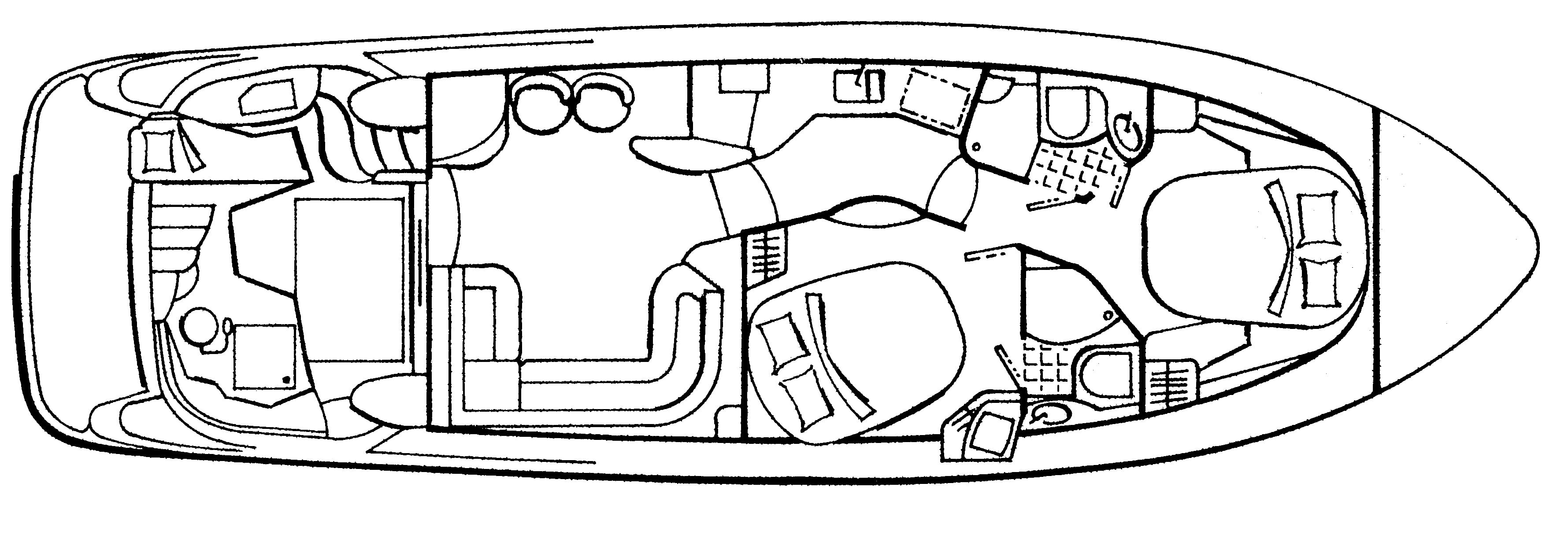 Sealine Yachts T47 Motor Yacht floor plan