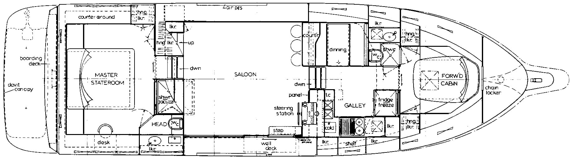 Hyundai 49 Motor Yacht floor plan