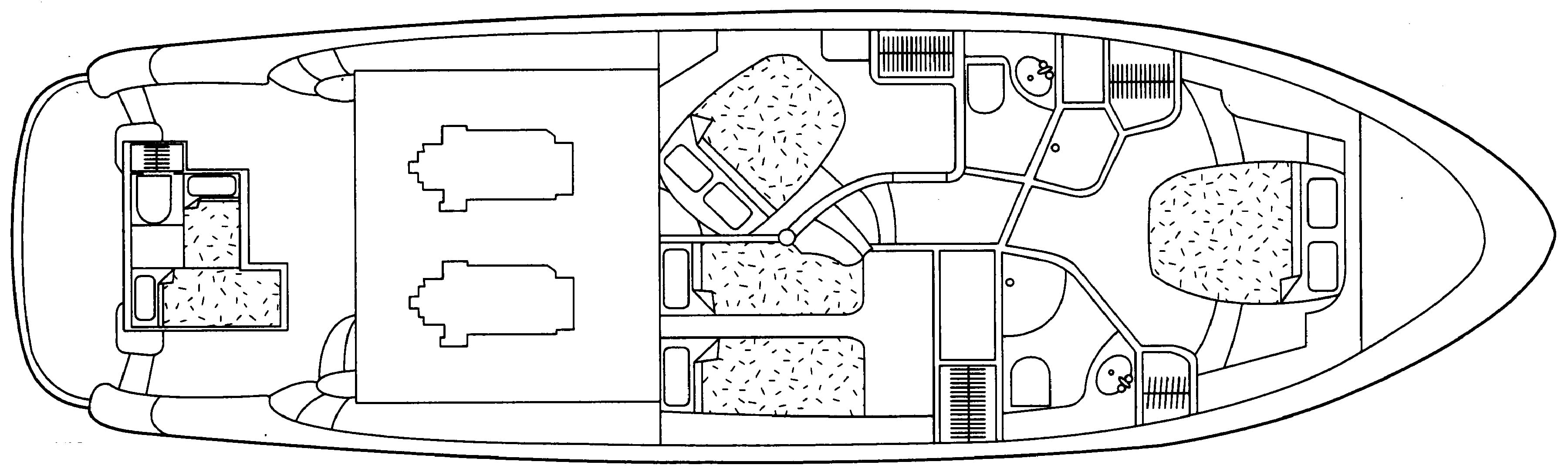 Sealine Yachts T51 Motor Yacht floor plan