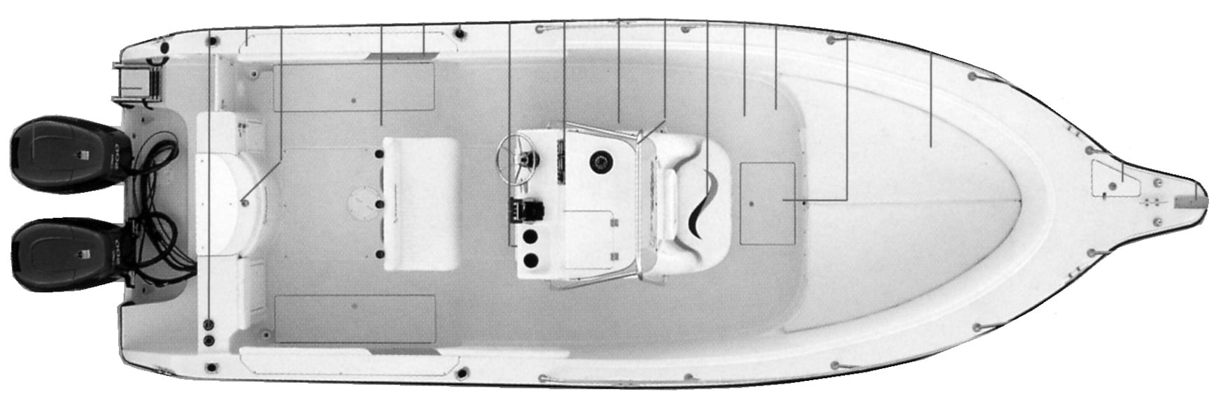 Seaswirl Striper 2601 Center Console floor plan