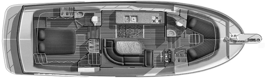 Selene Yachts 36-38 Archer floor plan