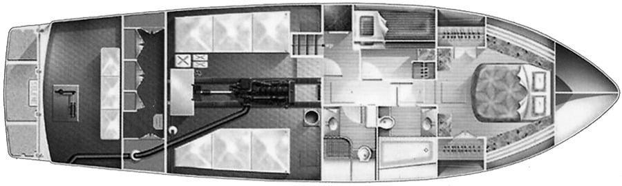 Selene Yachts 47 floor plan