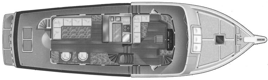 Selene Yachts 53-54-55 Ocean Trawler floor plan