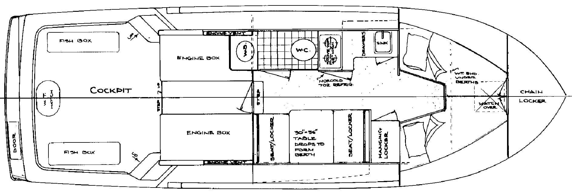 Innovator 31 Sportfisherman floor plan