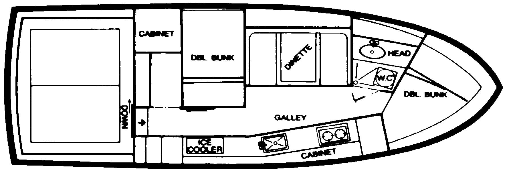 Silverton Yachts 29 Sport Cruiser floor plan