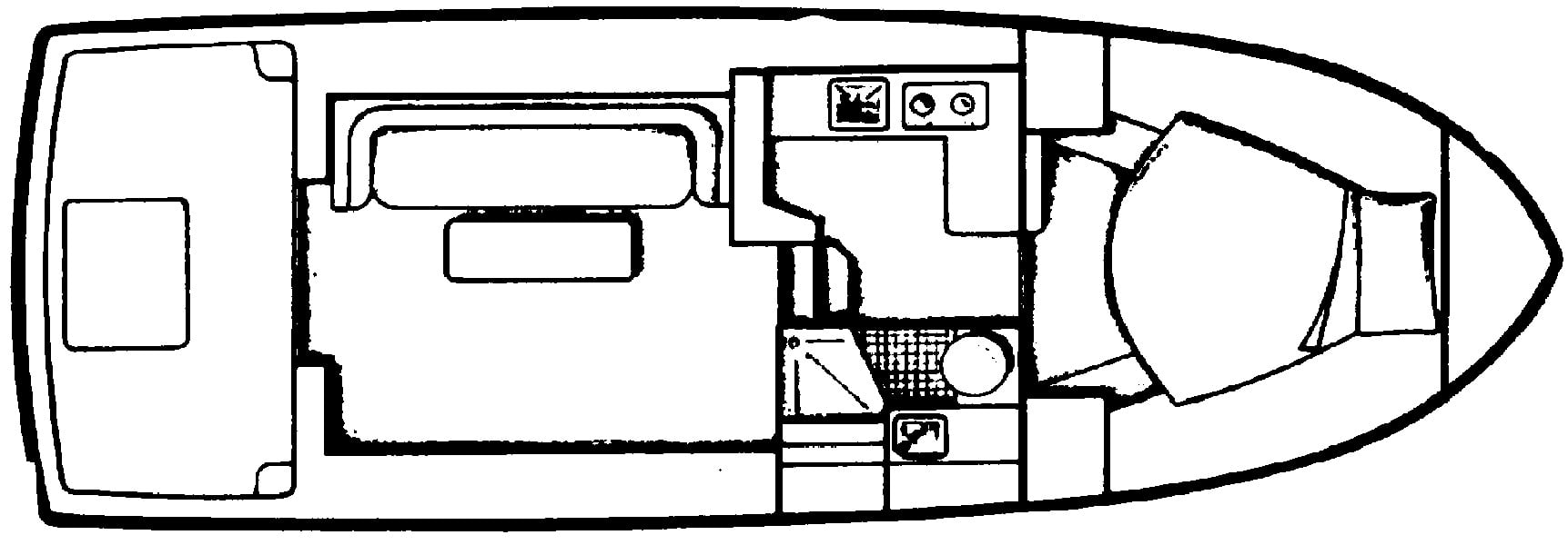 Silverton Yachts 31 Convertible floor plan
