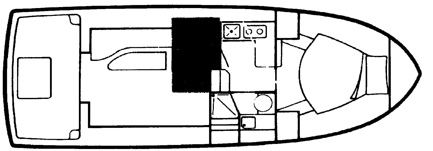 Silverton Yachts 31 Convertible floor plan