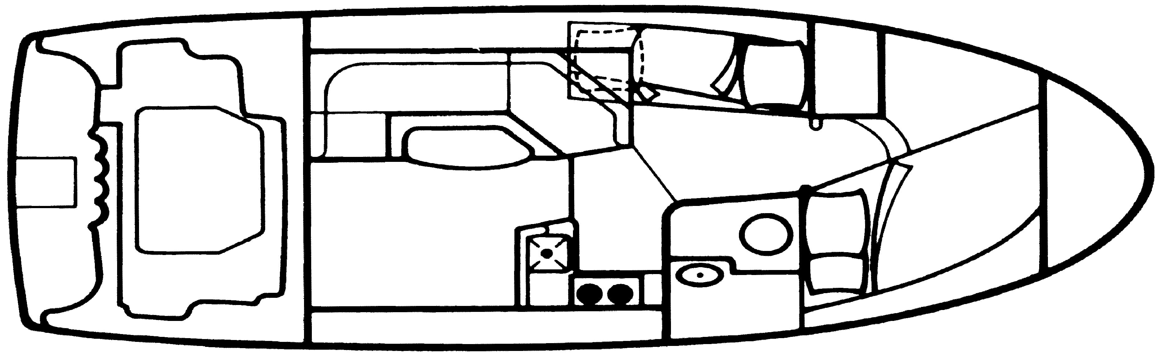 Silverton Yachts 312 Sedan Cruiser floor plan