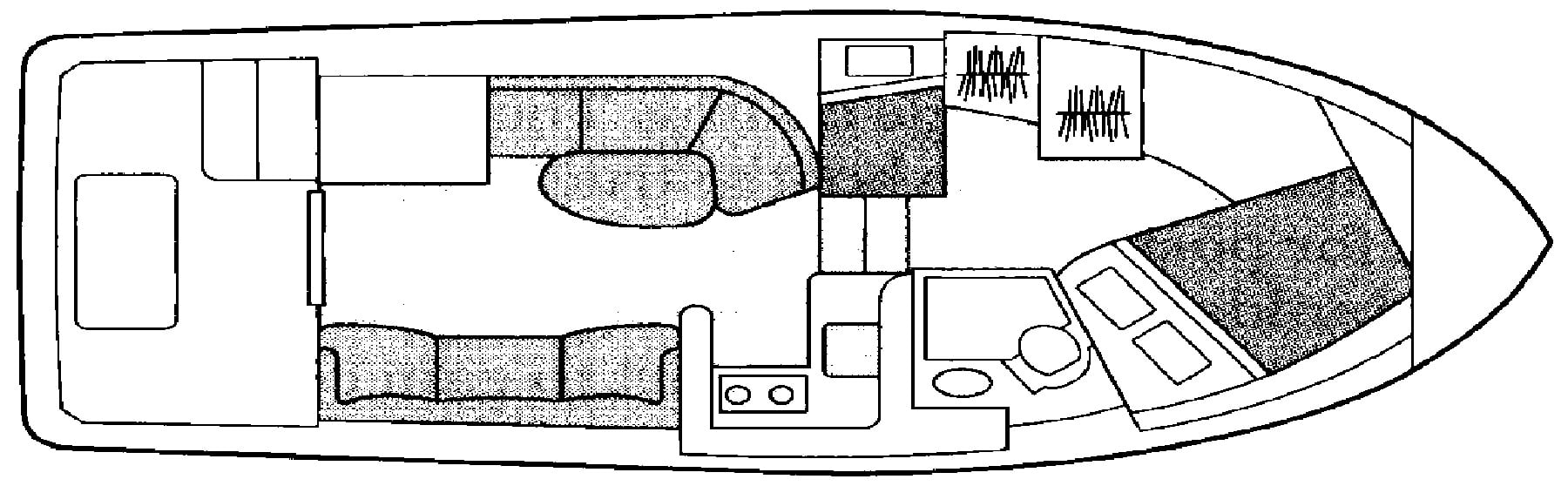 Silverton Yachts 33 Convertible floor plan