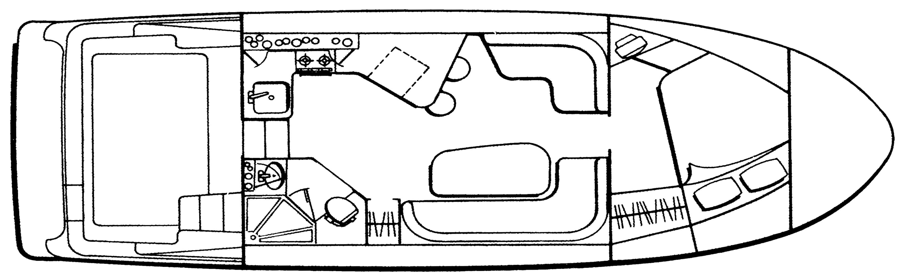 Silverton Yachts 330 Sport Bridge floor plan