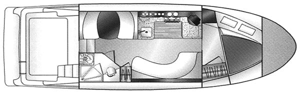 Silverton Yachts 330 Sport Bridge floor plan