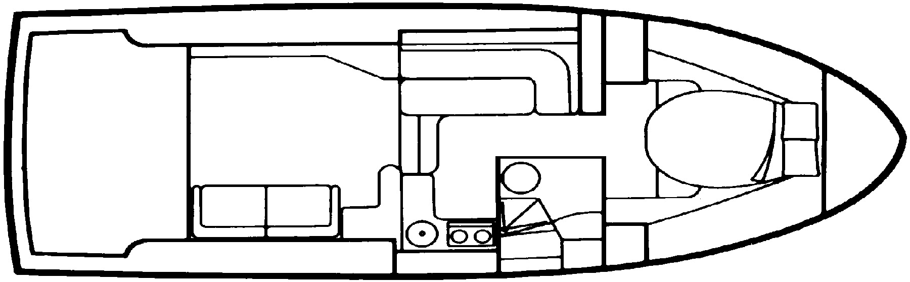 Silverton Yachts 34 Convertible floor plan