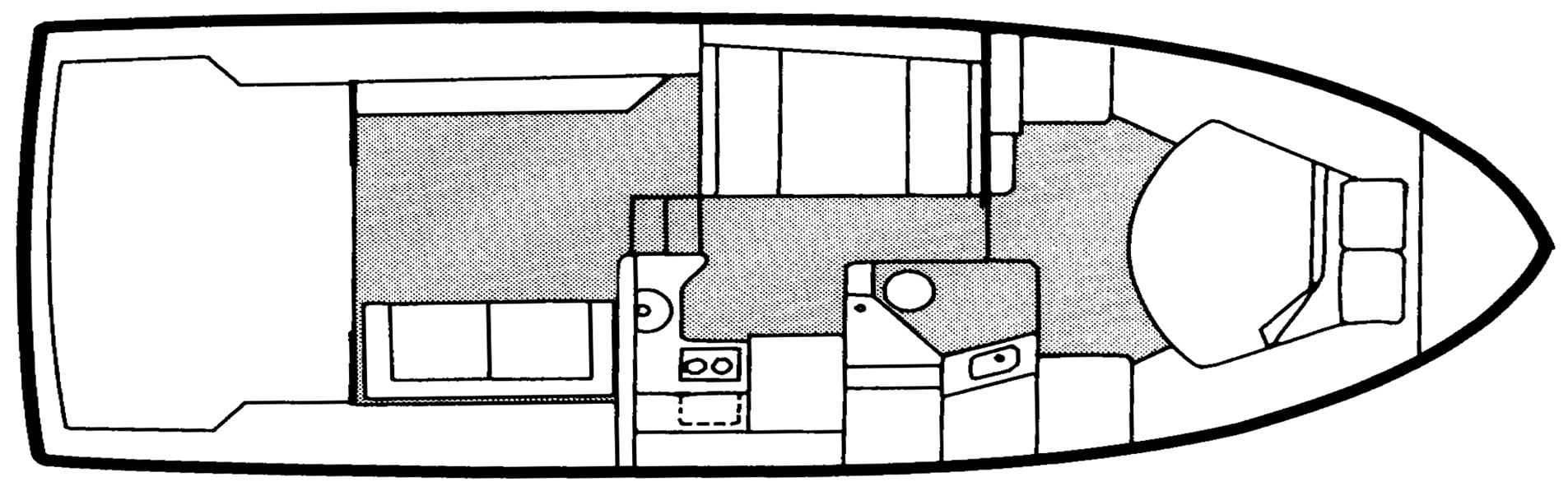 Silverton Yachts 34 Convertible floor plan