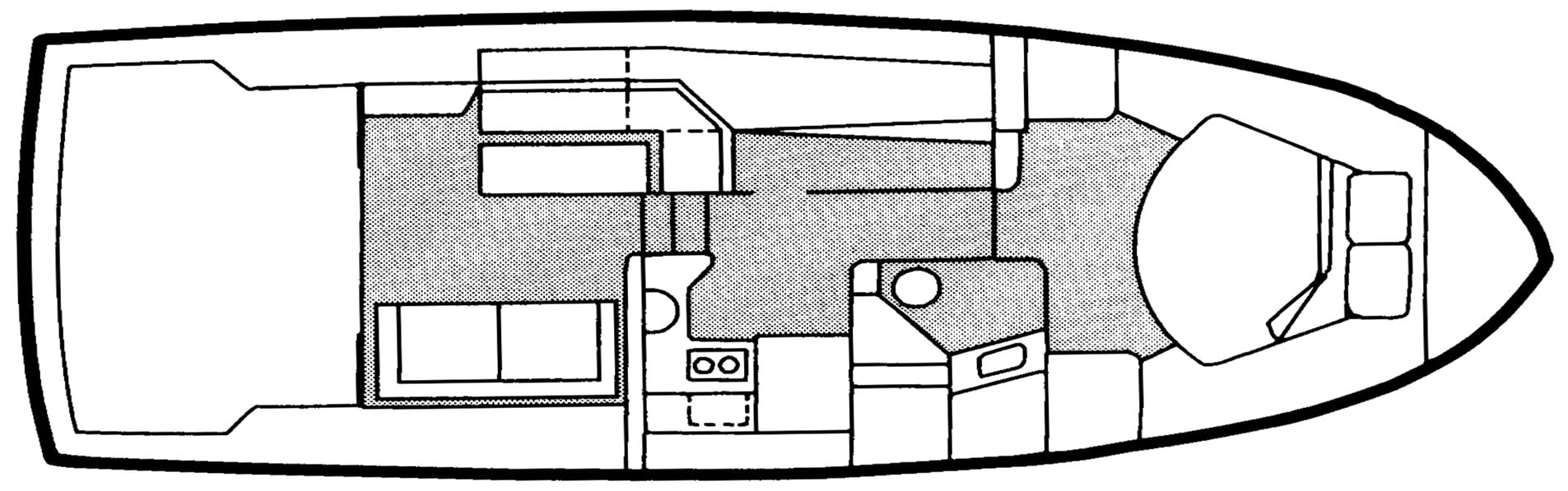 Silverton Yachts 34 Convertible floor plan