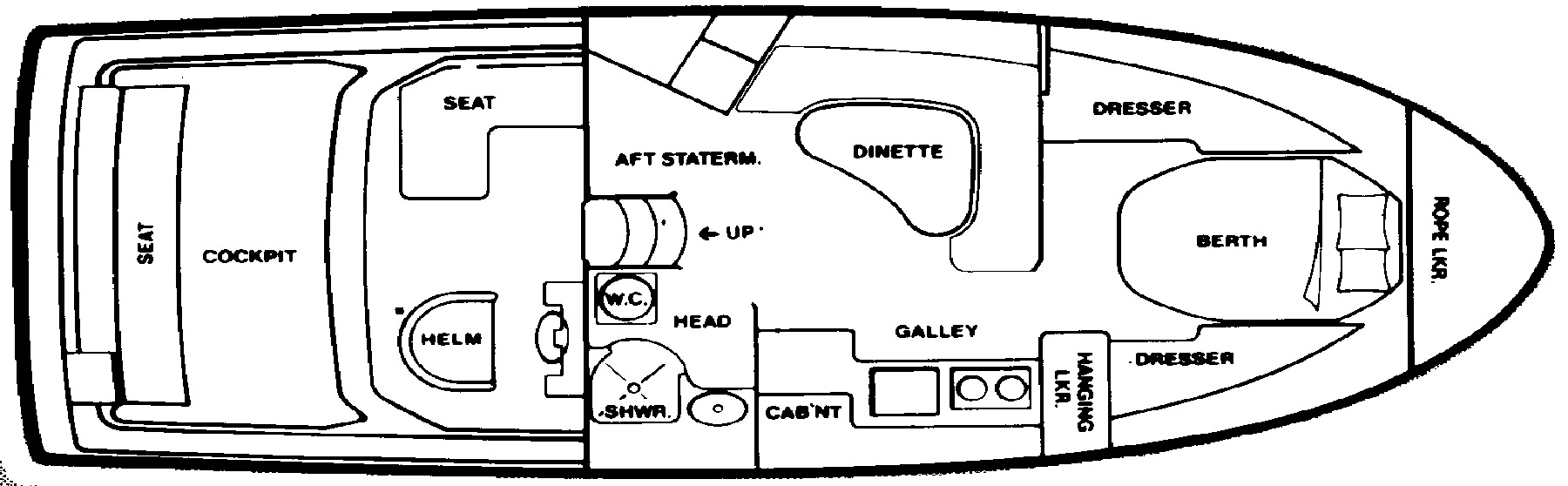 Silverton Yachts 34 Express floor plan