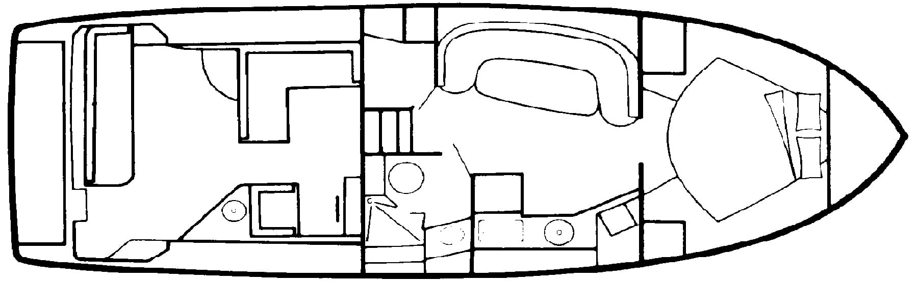 Silverton Yachts 34 Express floor plan