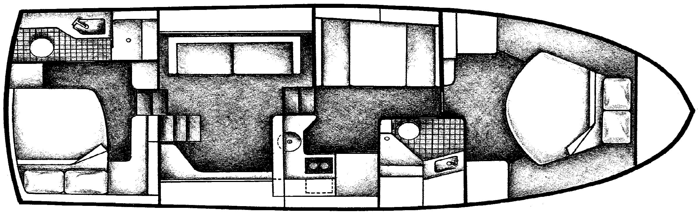 Silverton Yachts 34 Motor Yacht floor plan
