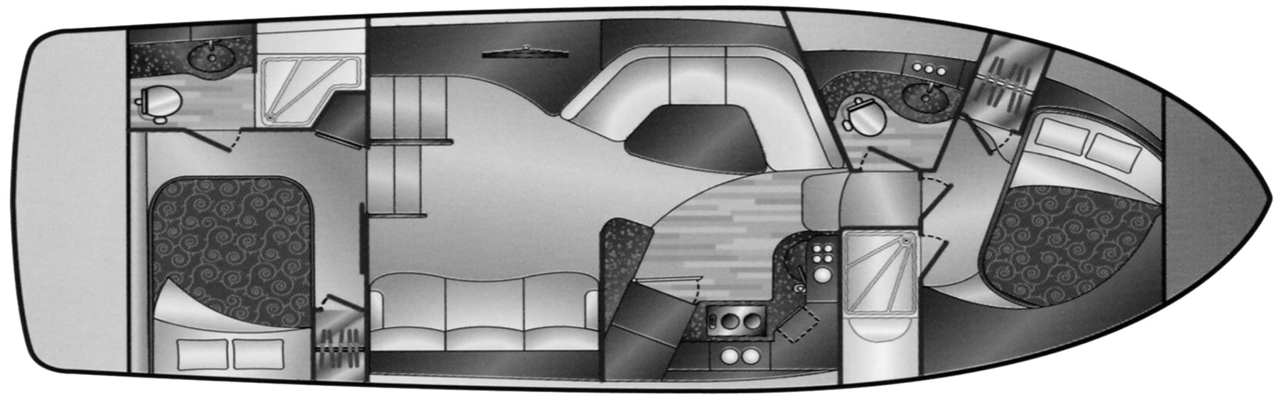 Silverton Yachts 35 Motor Yacht floor plan