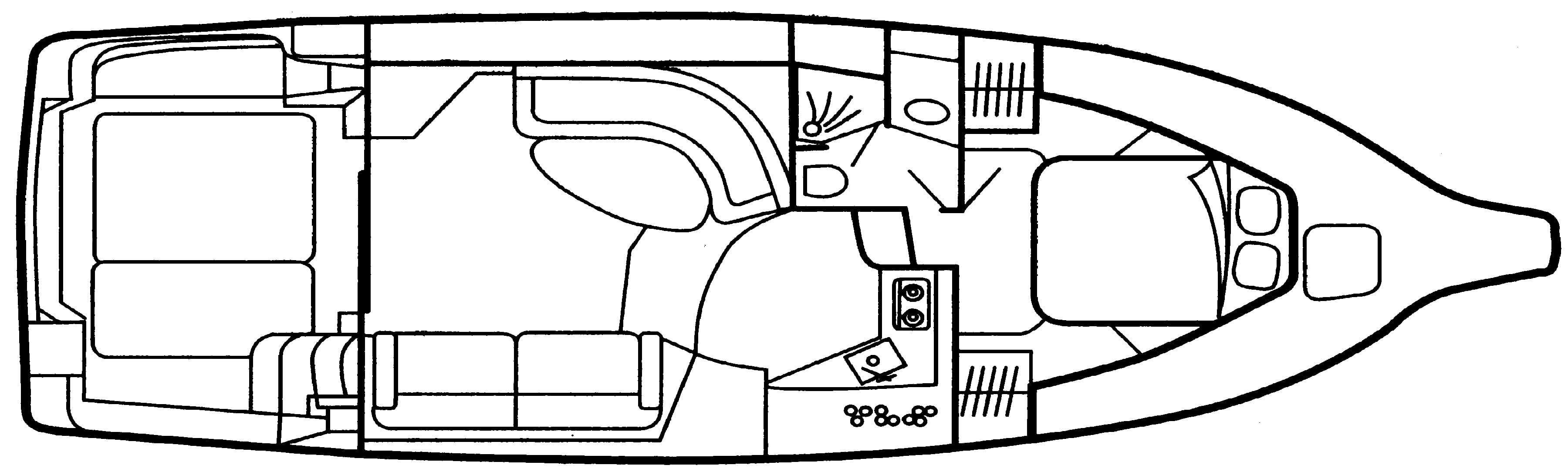 Silverton Yachts 351 Sedan; 35 Convertible floor plan