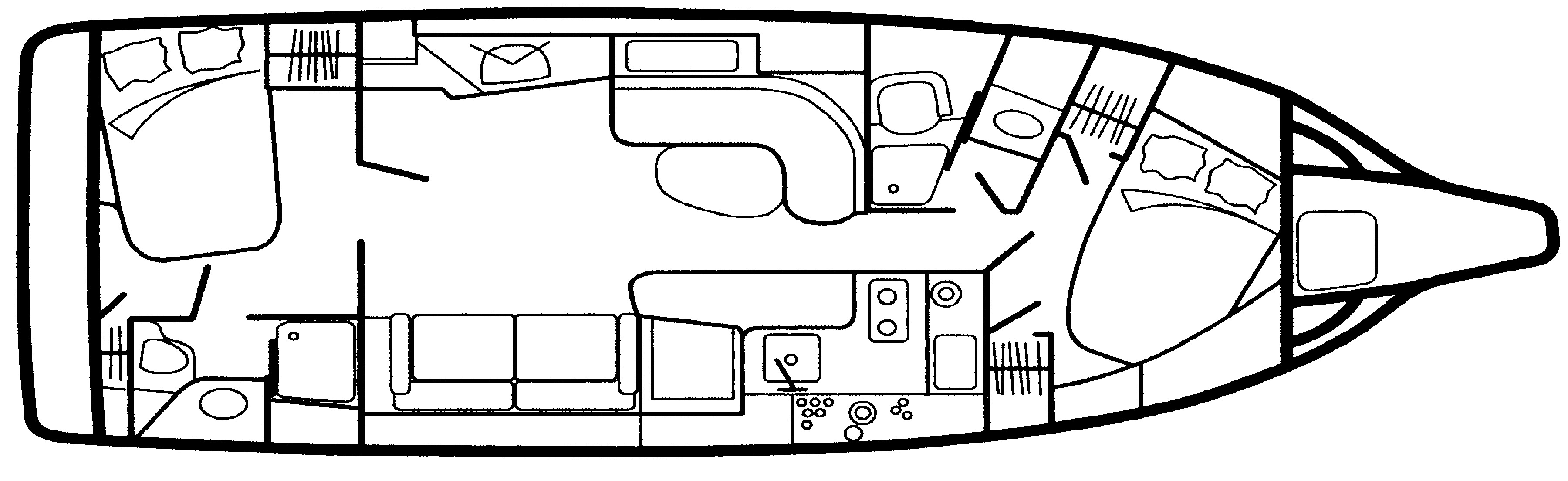 Silverton Yachts 352 Motor Yacht floor plan