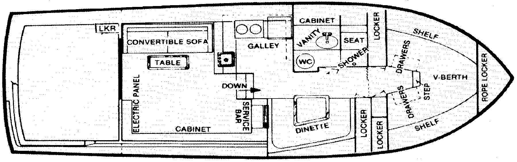 Silverton Yachts 37 Convertible floor plan