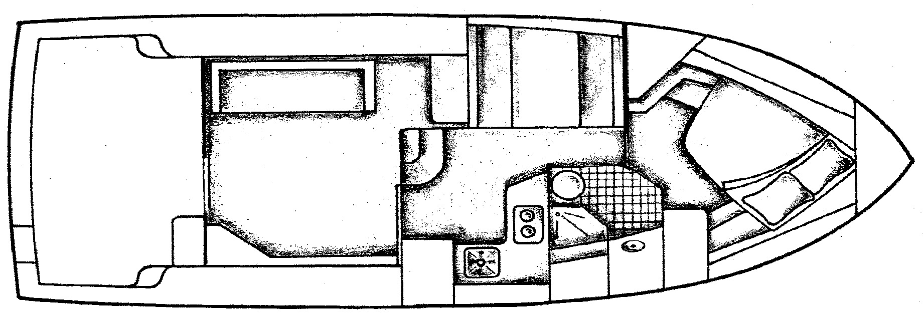 Silverton Yachts 37 Convertible floor plan