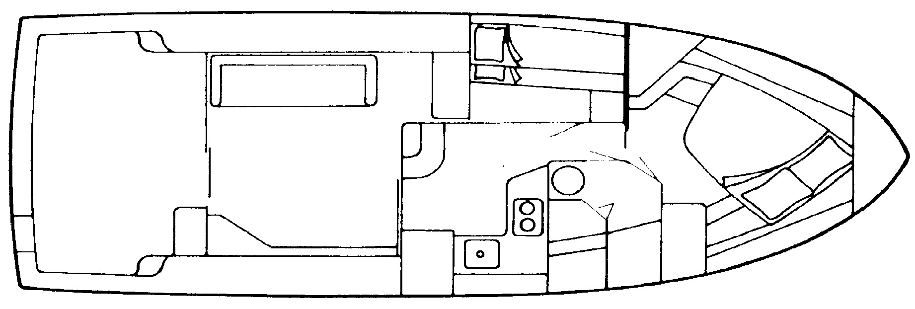 Silverton Yachts 37 Convertible floor plan