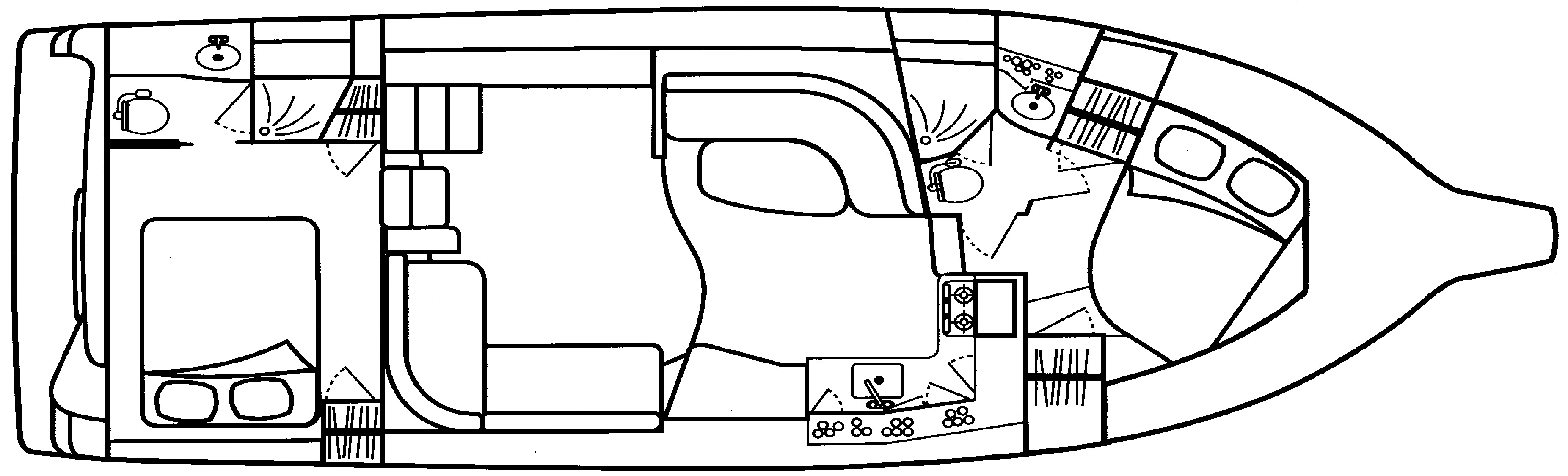 Silverton Yachts 372-392 Motor Yacht floor plan