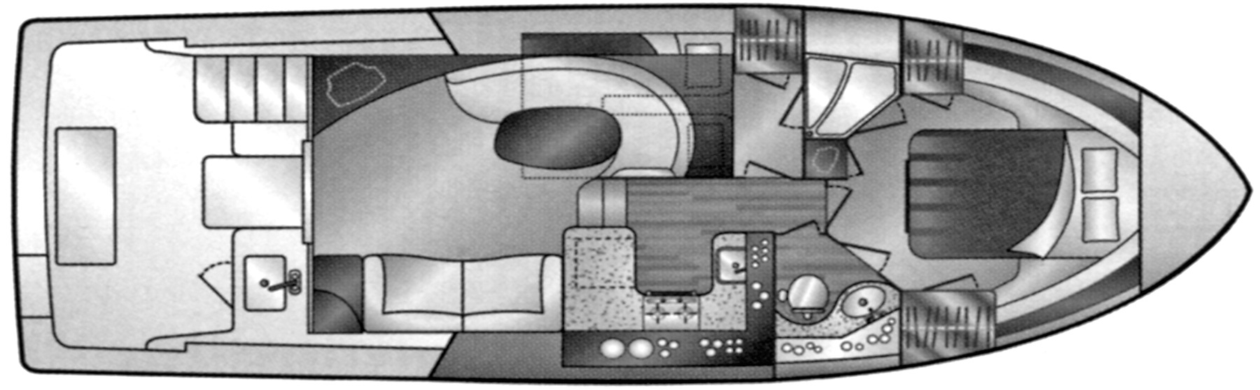 Silverton Yachts 38 Convertible floor plan