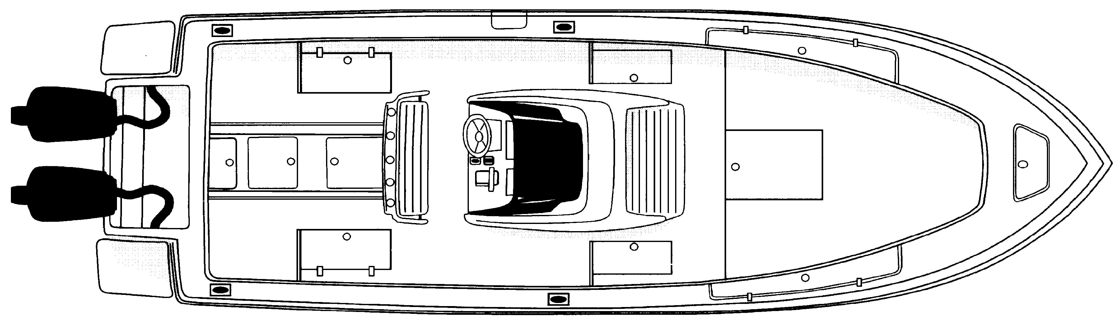 Intrepid Yachts 262 Center Console floor plan
