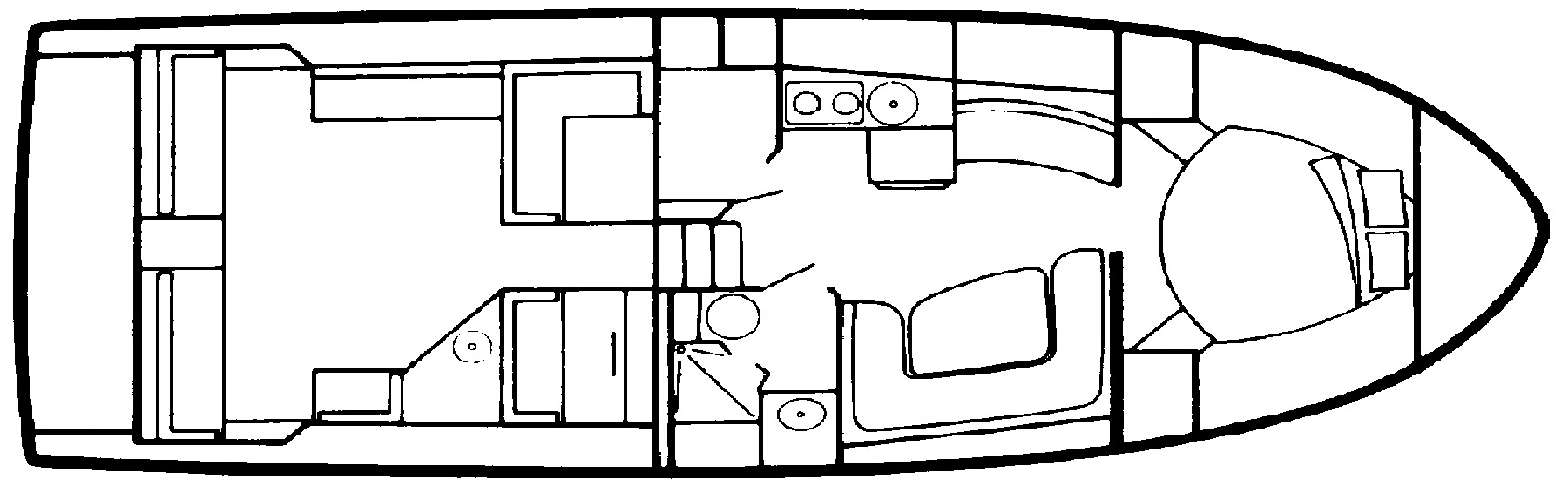 Silverton Yachts 38 Express floor plan