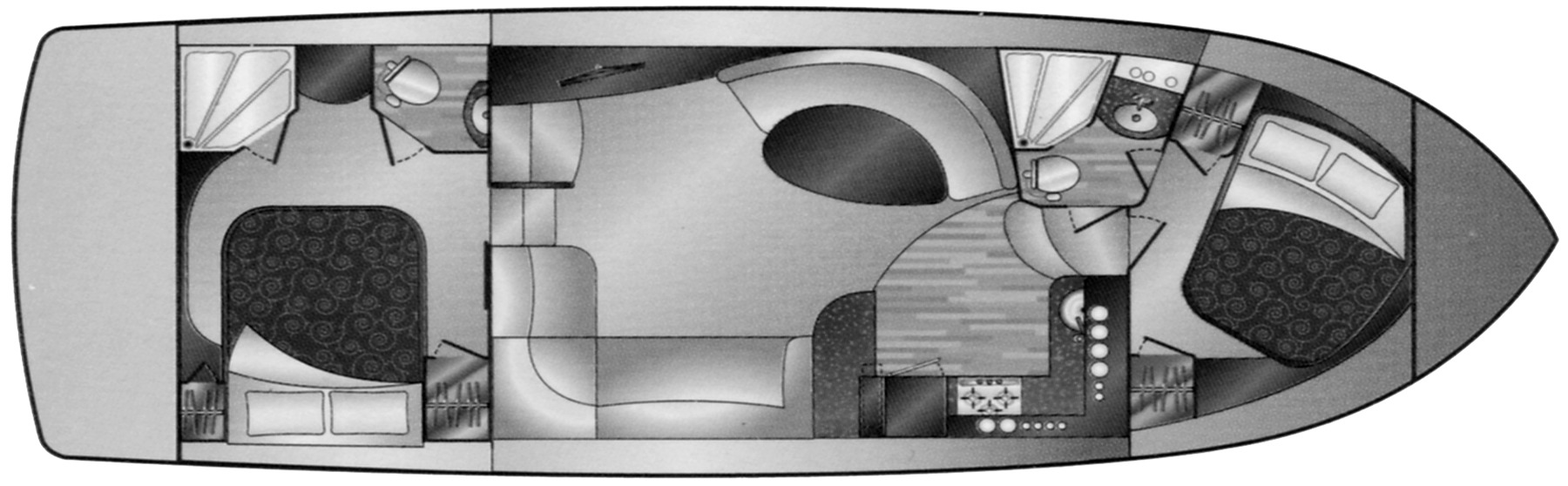 Silverton Yachts 39 Motor Yacht floor plan