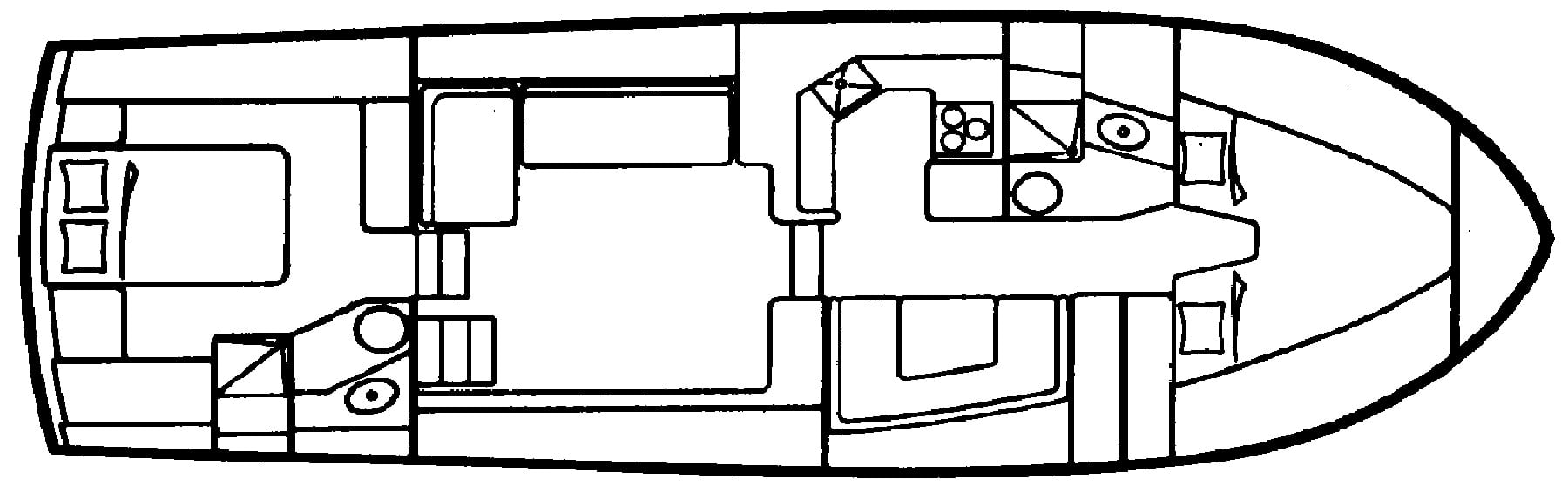 Silverton Yachts 40 Aft Cabin floor plan