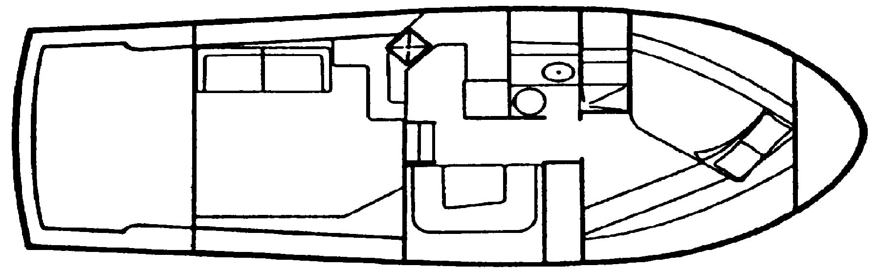 Silverton Yachts 40 Convertible floor plan