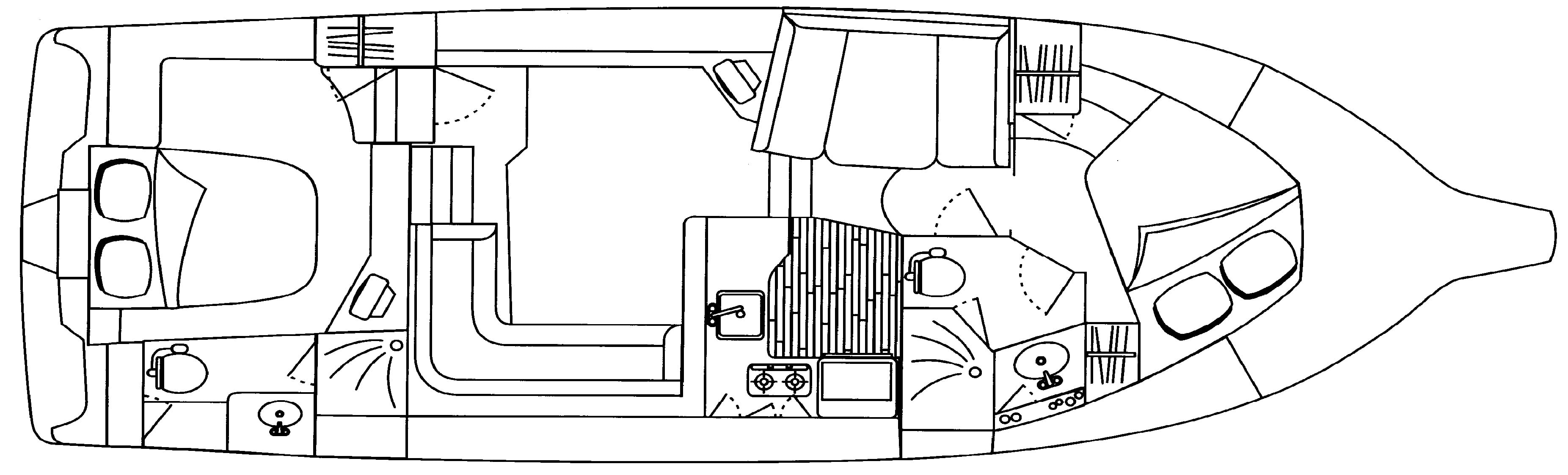 Silverton Yachts 402-422 Motor Yacht floor plan