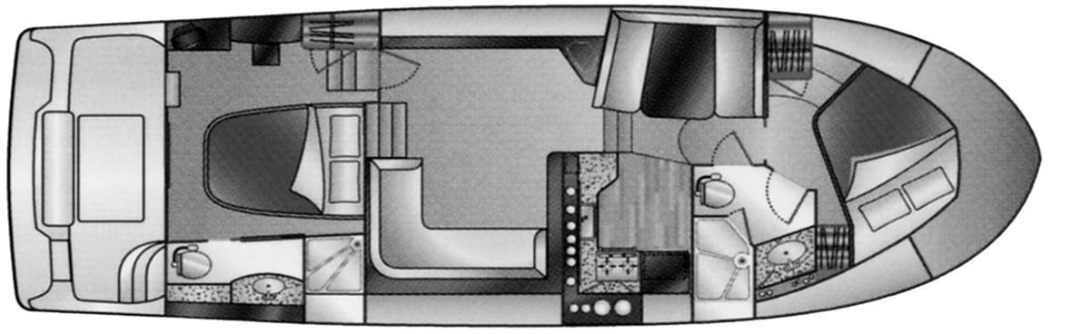 Silverton Yachts 402-422 Motor Yacht floor plan