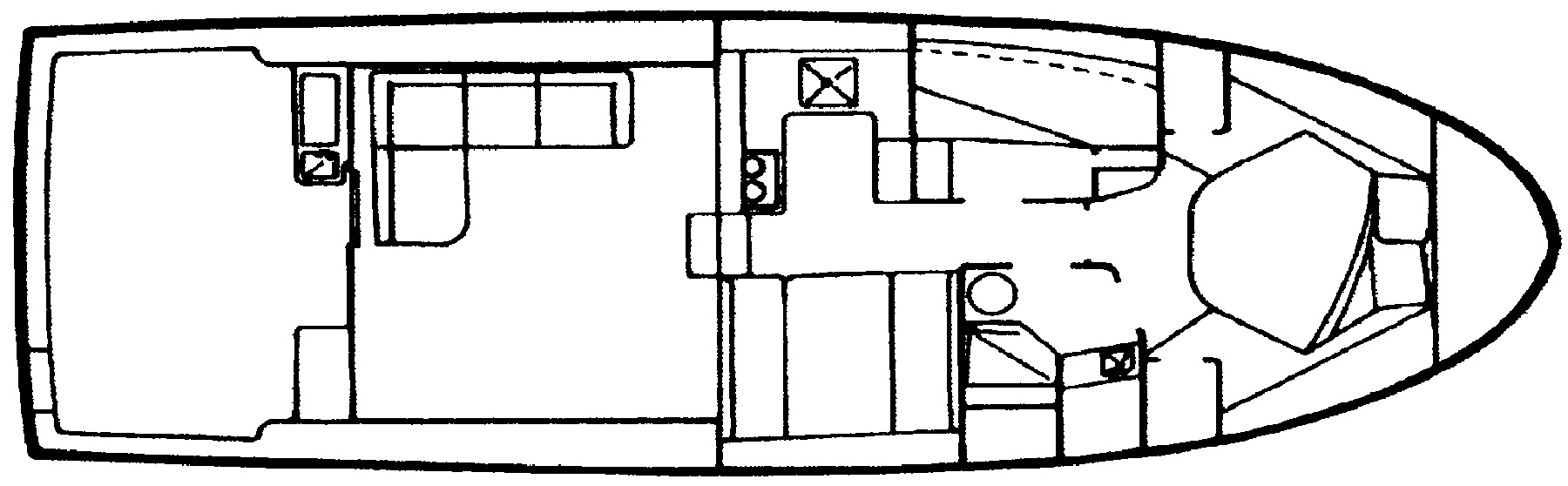 Silverton Yachts 41 Convertible floor plan