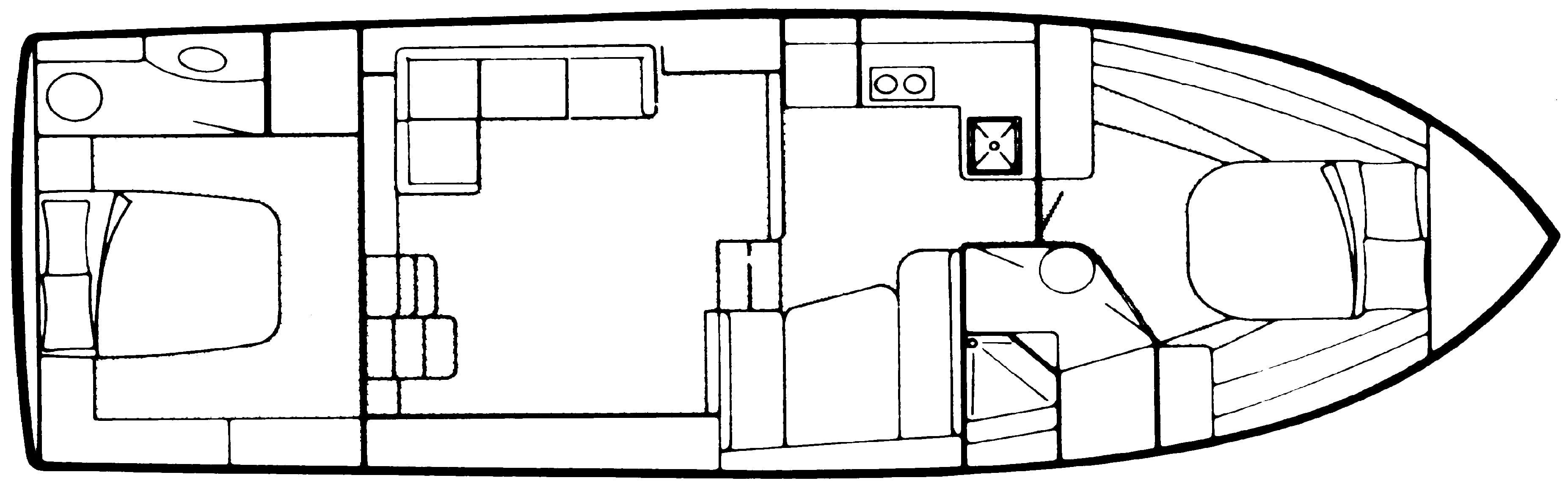 Silverton Yachts 41 Aft Cabin Motor Yacht floor plan